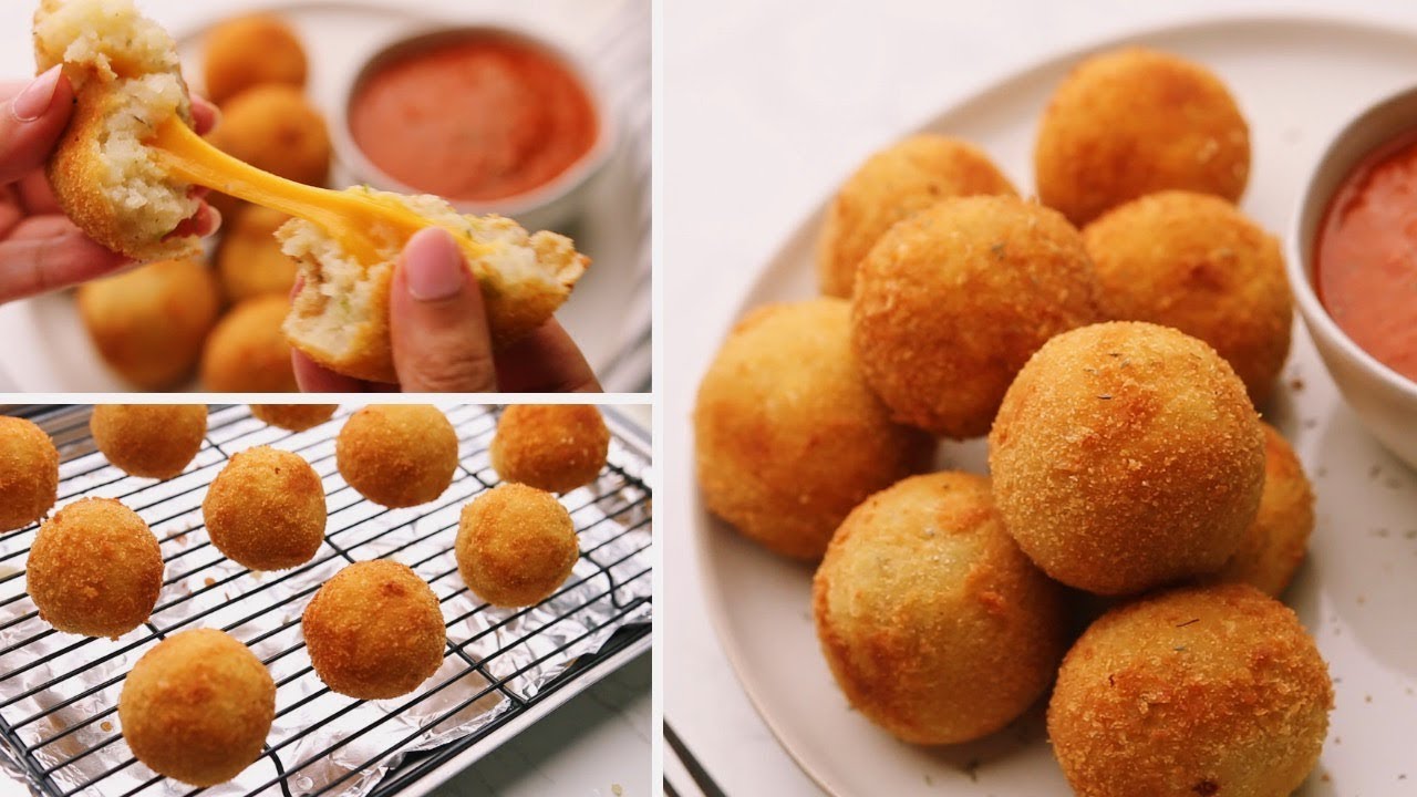 ألذ كرات بطاطس محشية بالجبن / cheese stuffed potato balls