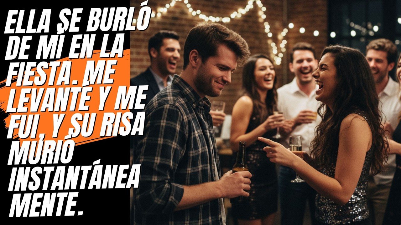 Ella se burló de mí en la fiesta. Me levanté y me fui, y su risa murió instantáneamente.