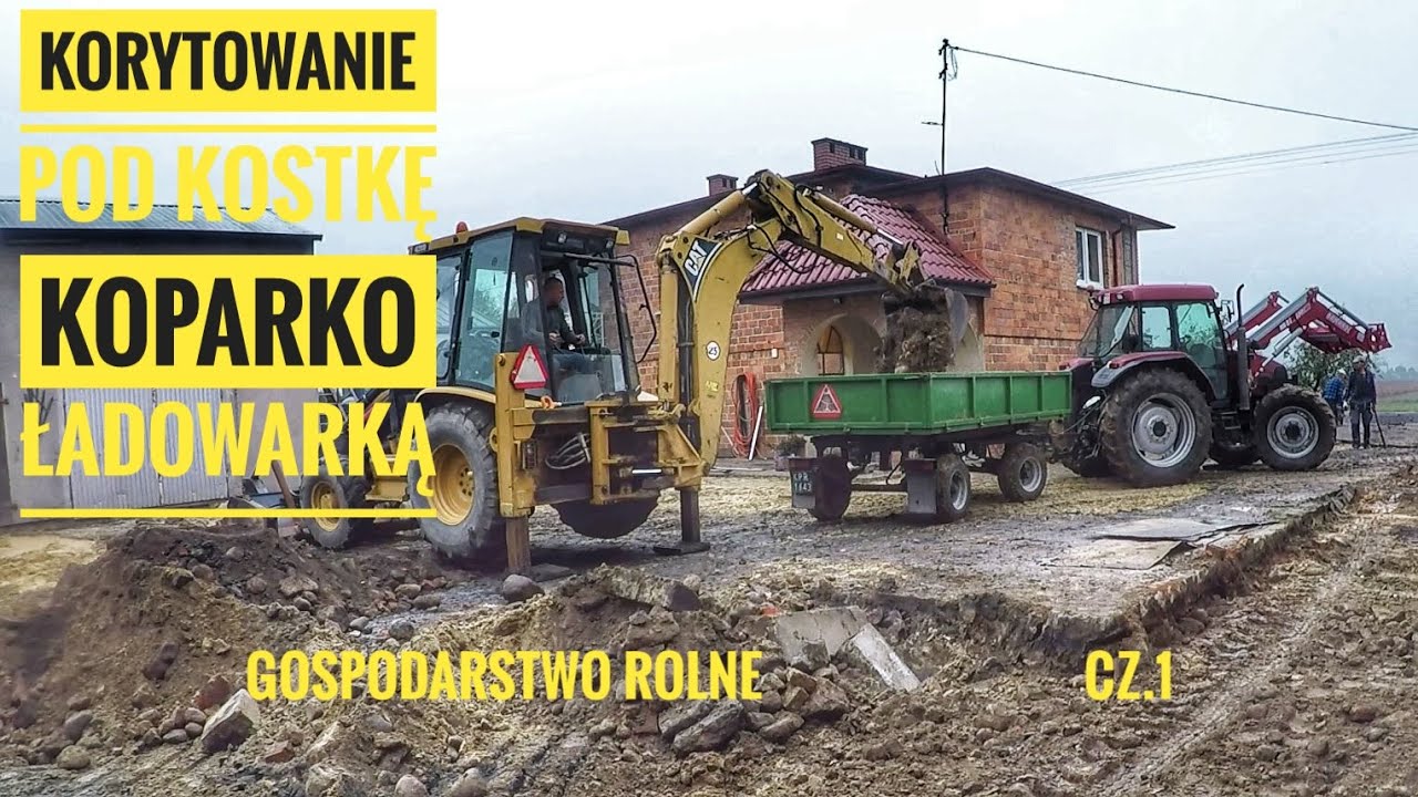Korytowanie pod kostkę brukową Behaton na gospodarstwie - krok po kroku cz. 1 #brukarz​​​​ #Paving
