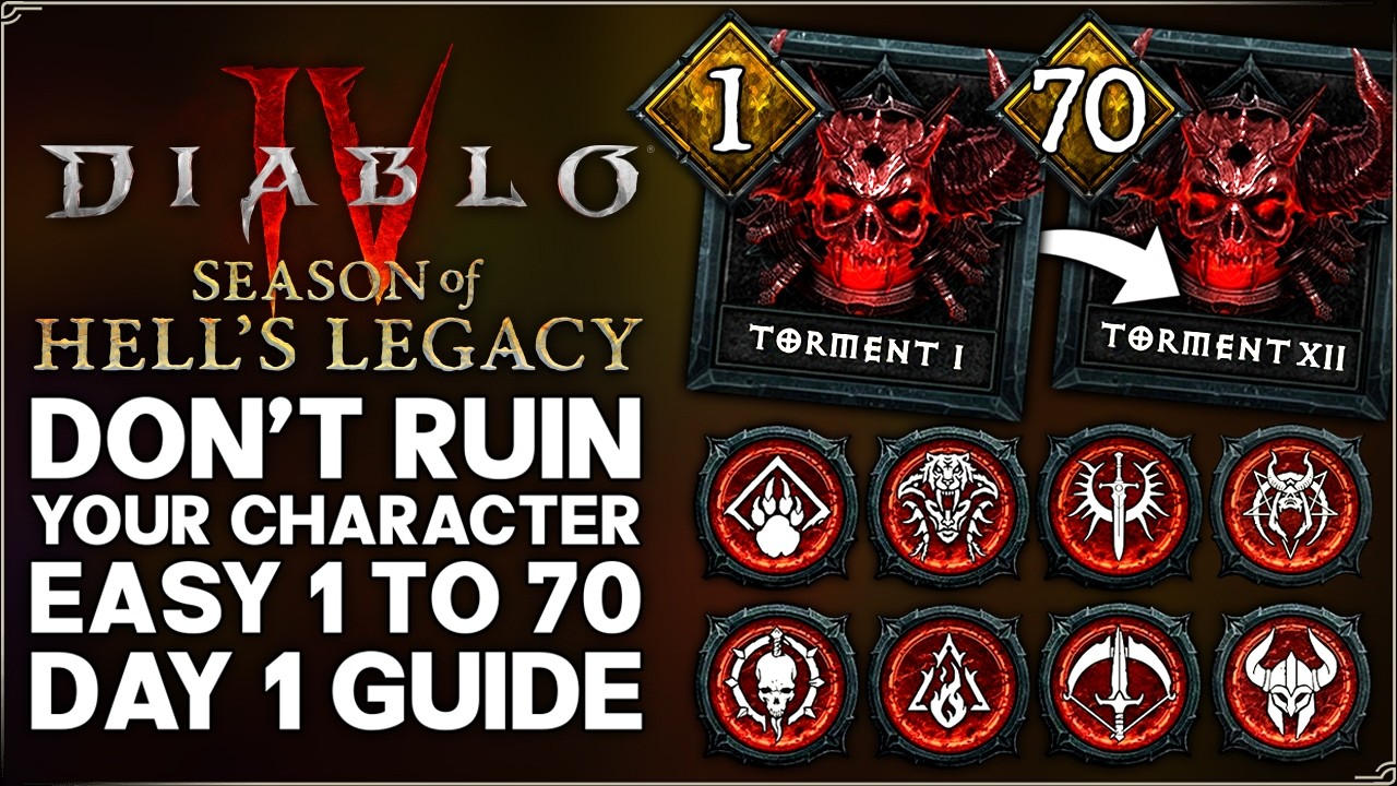 Diablo 4 &mdash; Не совершай ЭТУ ошибку &mdash; Лучший гайд на 1-й день, БЫСТРЫЙ 70 уровень, новые ВАЖНЫЕ отк...