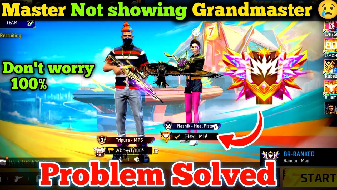 Br Rank master Not Show Grandmaster thik kaise free fire