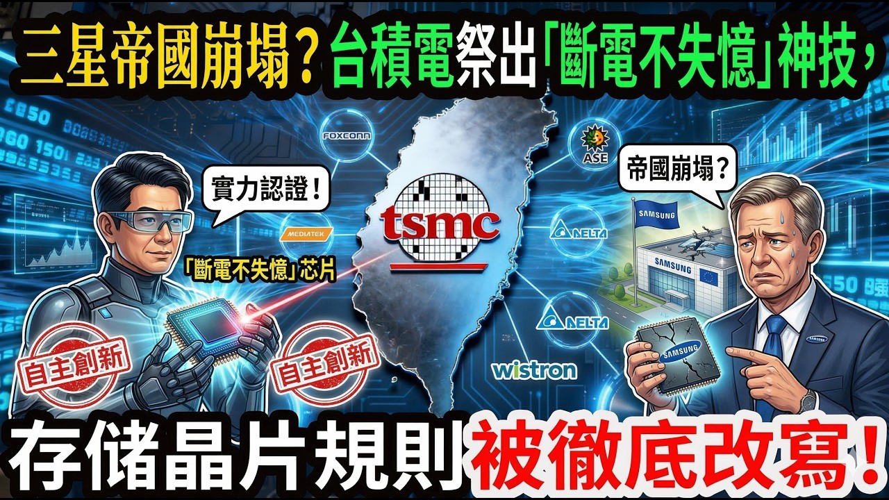 三星帝國崩塌？台積電祭出「斷電不失憶」神技，存储晶片規則被徹底改寫！