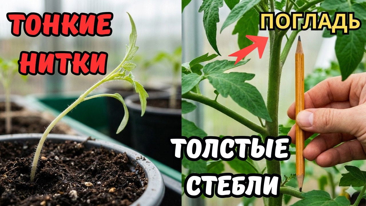 Рассада больше НЕ ТЯНЕТСЯ! Просто ПОГЛАДЬТЕ её по макушке.