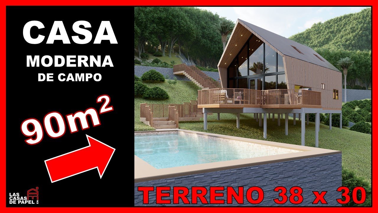 CASA MODERNA DE CAMPO ► Tour recorrido VIRTUAL 3D de Casa GIBRALTAR # 030 🏡✔