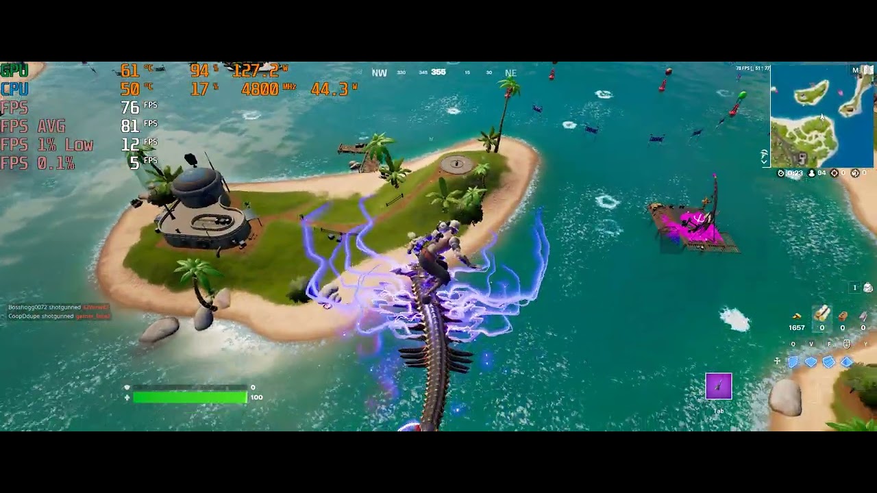 1080 x 2560 Epic NS, FortNite, R7 5800x RTX 3050 32GB FPS Average Benchmark