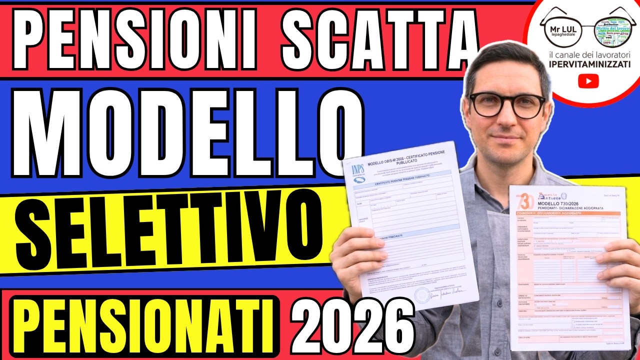 PENSIONI ➜ SCATTA L&rsquo;AGGIORNAMENTO SELETTIVO MODELLO INPS IMPORTI OBIS e REDDITI 730 PENSIONATI 2026