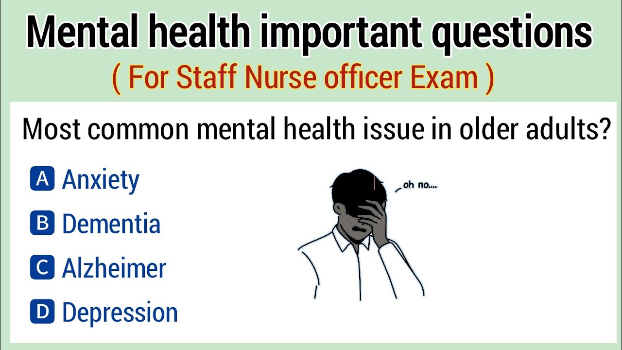 Nursing officer MCQ || Mental health nursing Mcqs || MHSRB Nursing officer exam