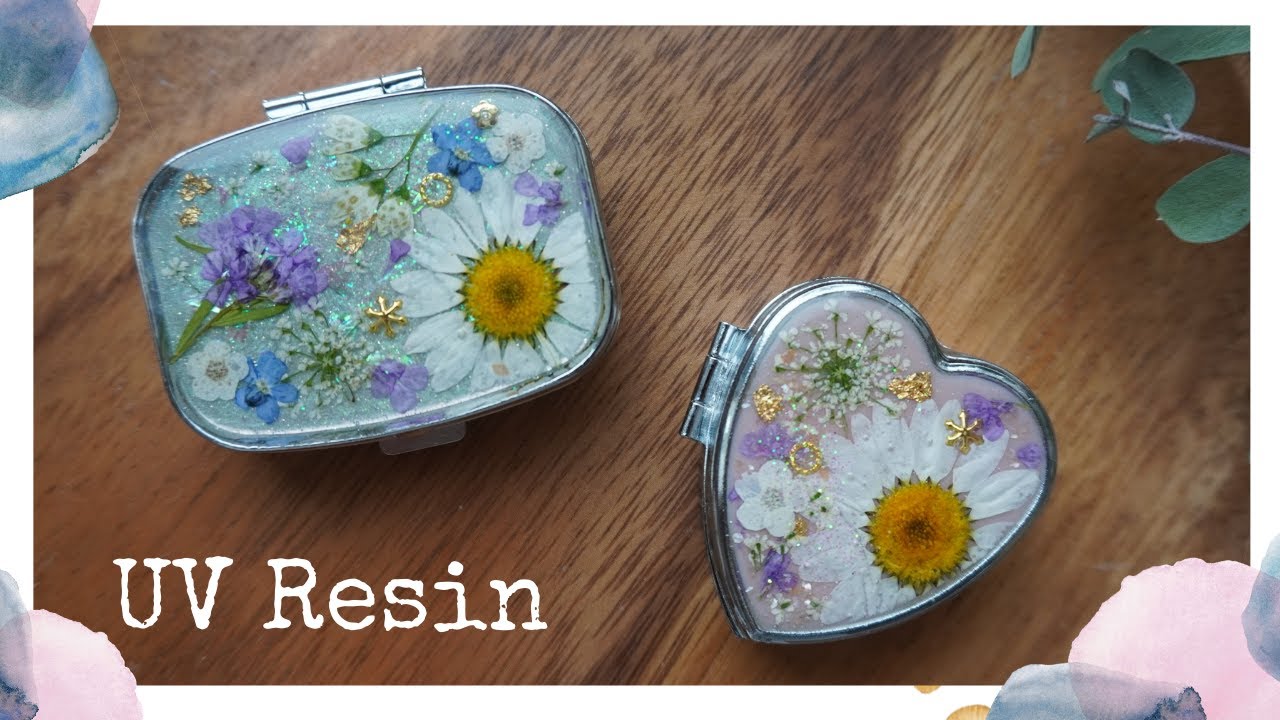 🌼【UVレジン】Seriaクラフト用小物ケースで押し花レジンケース作りピルケース/DIY/Pressed flower case