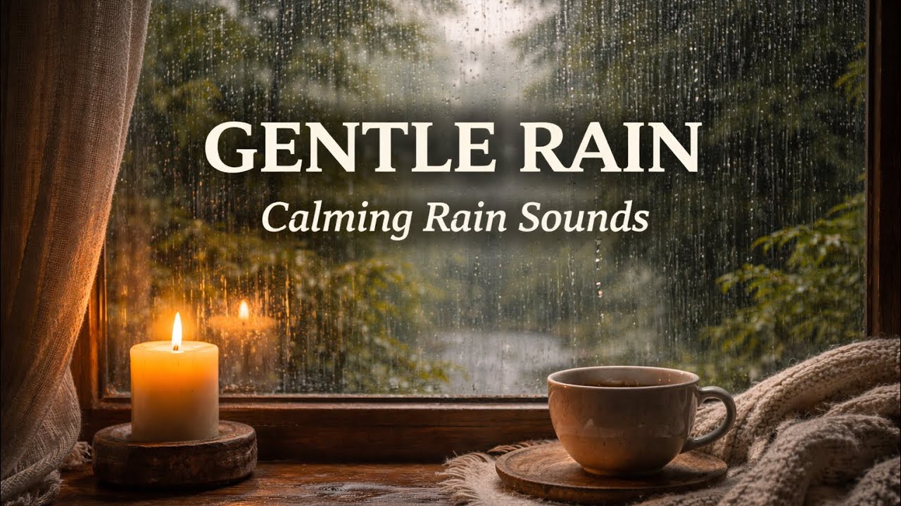Gentle Night Rain Sounds for Deep Sleep 🌙 2 Hours | Black Screen, No Music