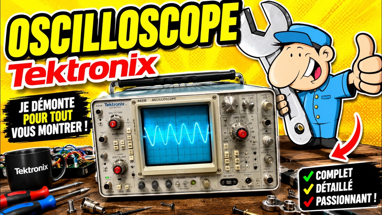 Je démonte un oscilloscope Tektronix électronique - I am disassembling a Tektronix oscilloscope