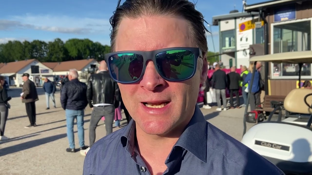 Erik Adielsson efter andraplatsen med Hail Mary i Elitloppet 2022