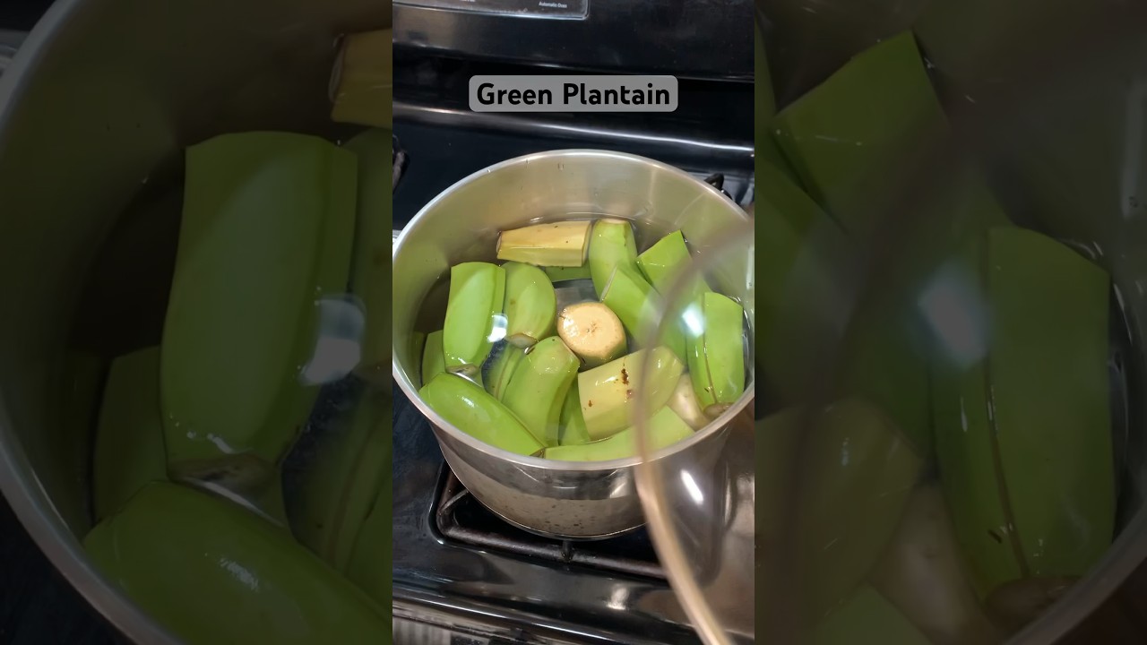How to cook green plantain or green bananas 😋 #bananas #plantain ps banana