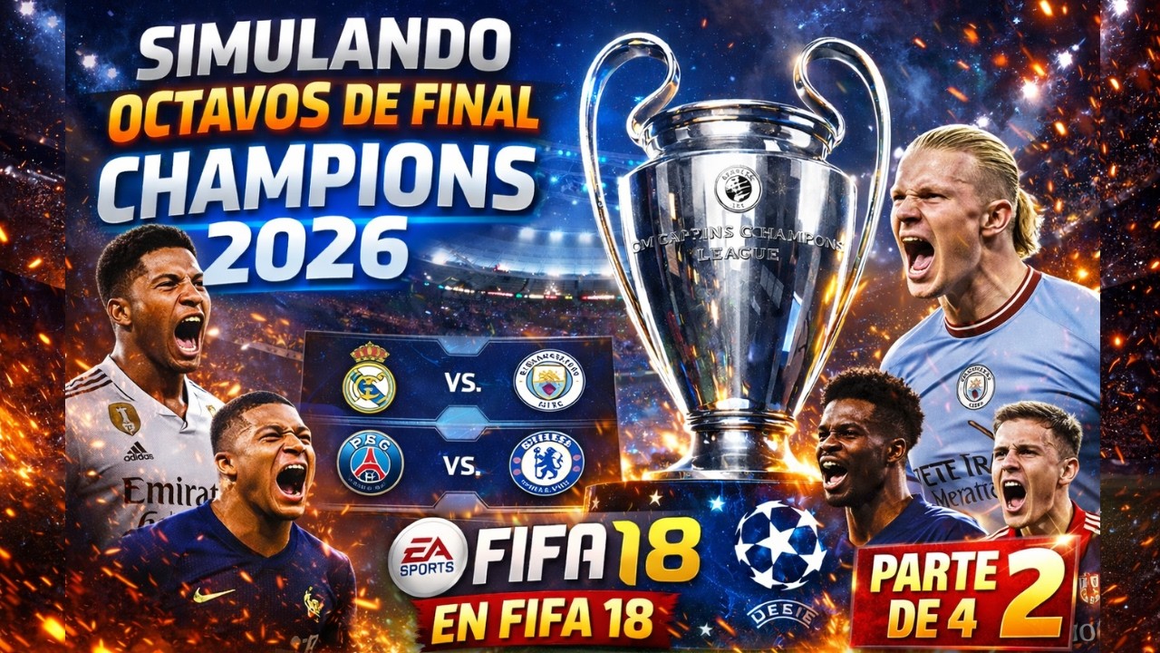 Simule los octavos de final de la Champions 2026 pero en FIFA 18 / Parte 2
