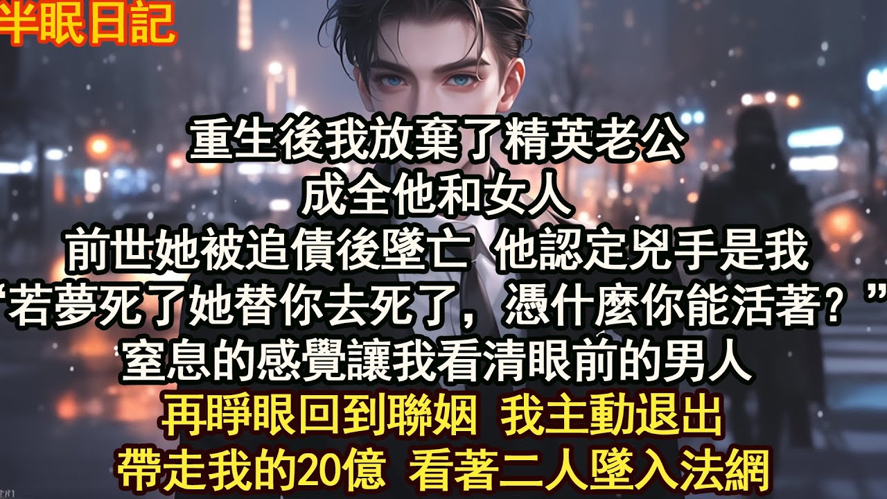 再睜眼回到聯姻 我主動退出帶走我的20億 看著二人墜入法網……【晨晨听书】【重生】【豪门】