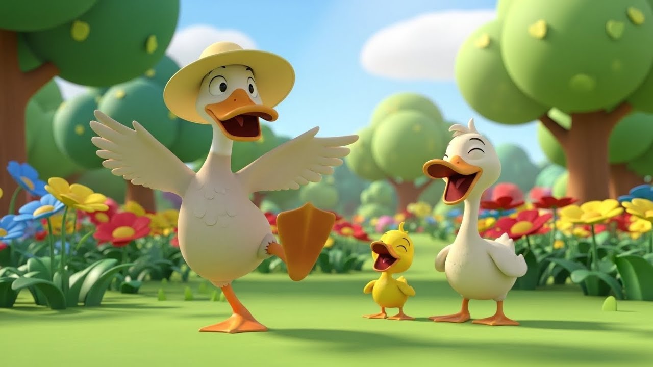 The Duck Family Picnic | kids nursery rhymes | Baby Song, Duck Cartoon 🦆🍉🎵