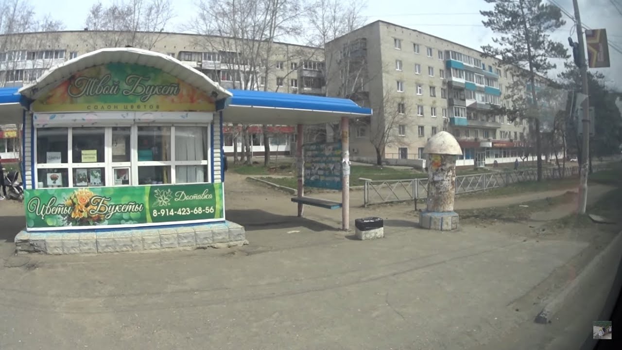 АМУРСК - Город Проспектов. Маршрут № 4. Правая сторона по ходу автобуса. Полная версия. Май 2022 г.