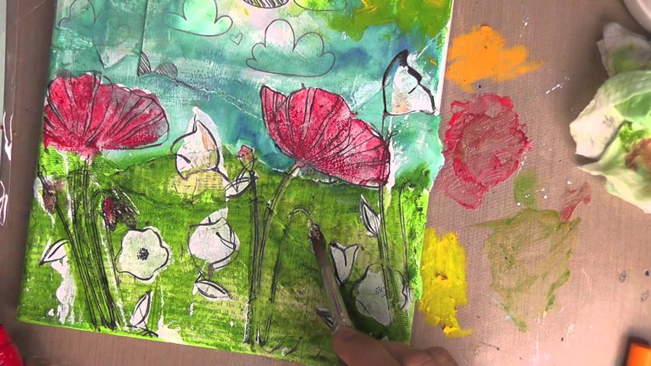Mixed Media Canvas Tutorial - Penny Black Stamps