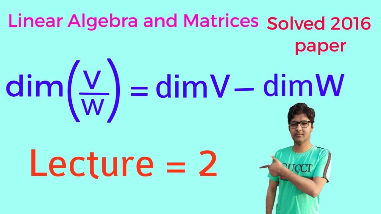 dim( V/W ) = dimV - dimW