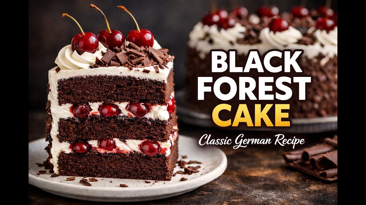 How to Make Black Forest Cake from Scratch | German Bakery Style