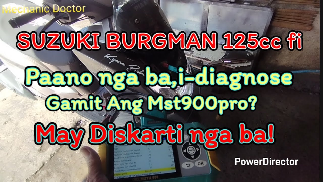 SUZUKI BURGMAN 125cc Fi, Paano nga ba, e-diagnose Gamit Ang Mst900pro?