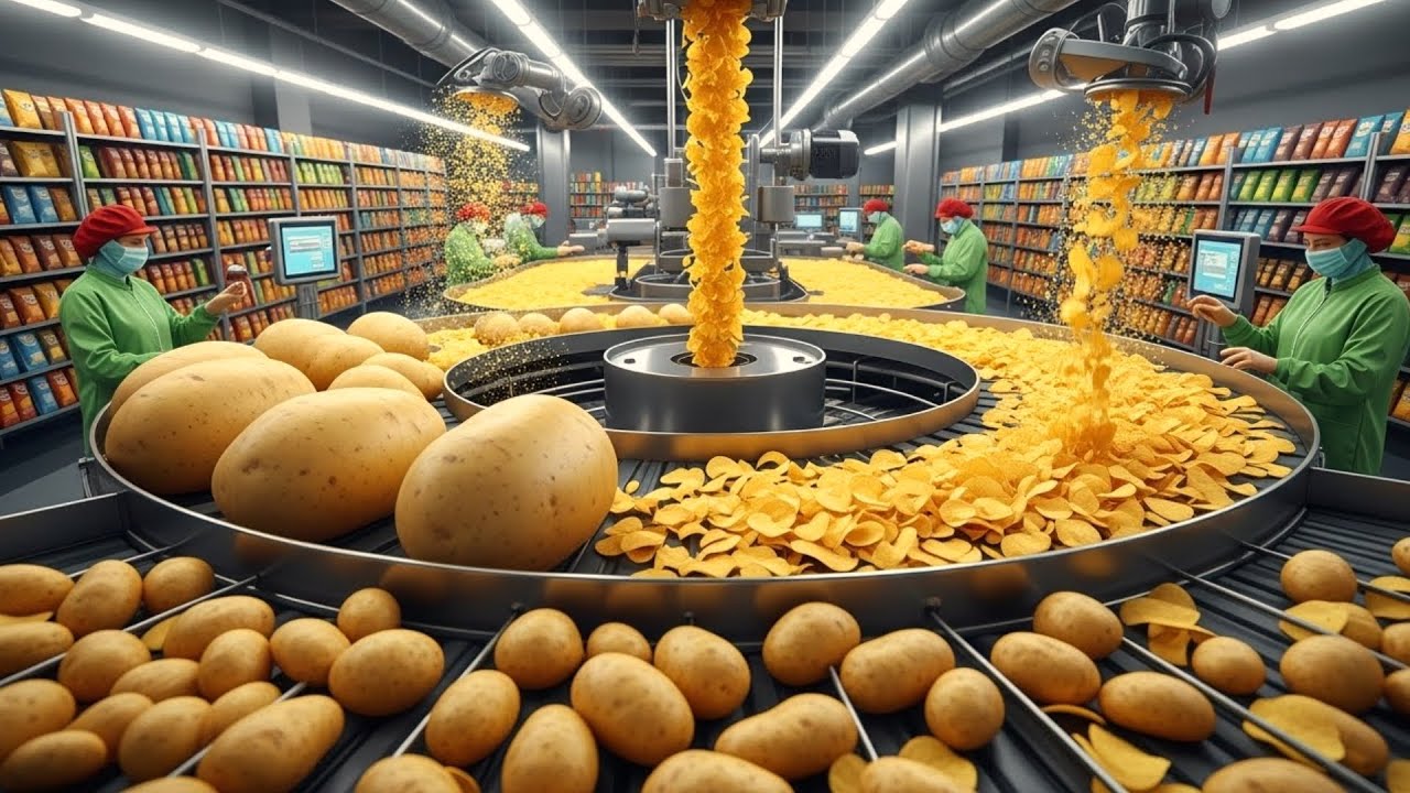 Inside the Potato Chips Factory – How Fresh Potatoes Become Billion-Dollar Snack Foods