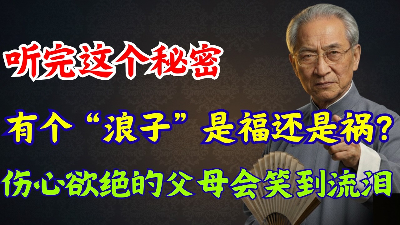 南怀坎：有个“浪子”是福还是祸？听完这个秘密，伤心欲绝的父母会笑到流泪|南怀瑾|佛教智慧|佛教 |智慧|业力 |佛教 |佛教智慧