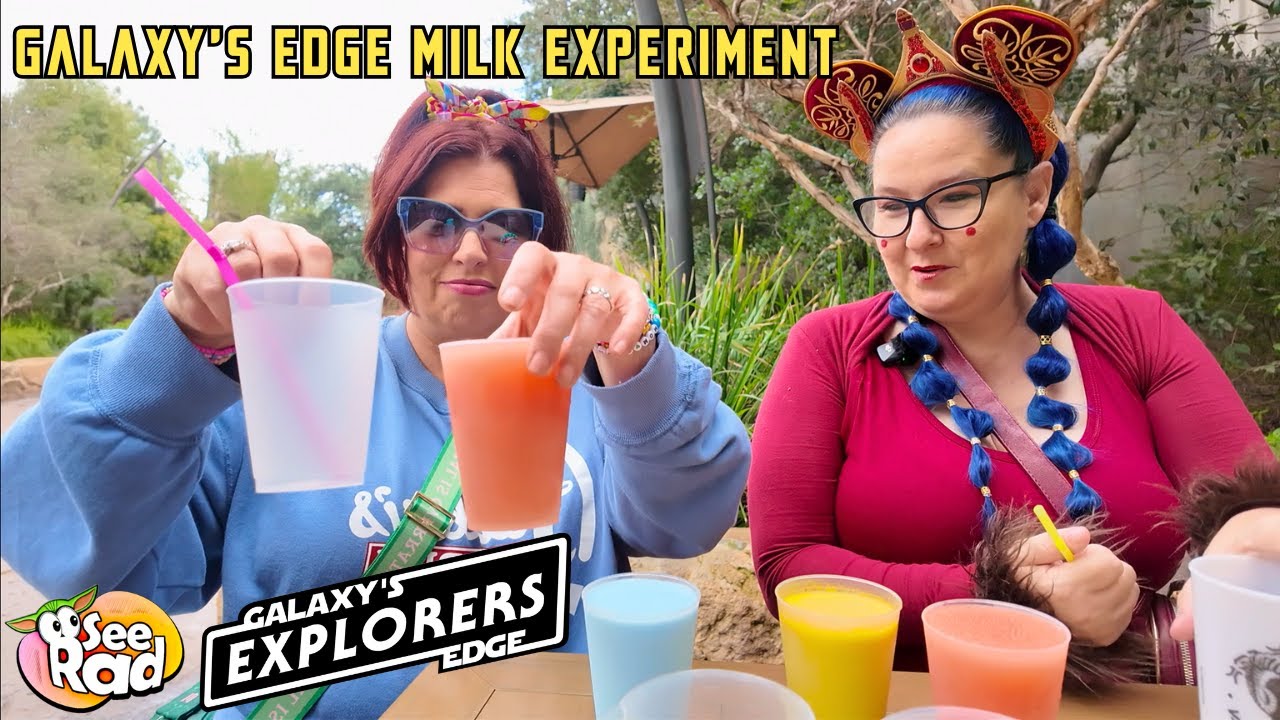 Что произойдёт, если смешать голубое, зелёное и розовое молоко из Galaxy's Edge (Диснейленд)?