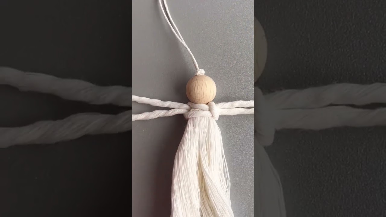 Christmas diy! Full tutorial on my channel ✨ #macrame #christmasdiy #angeldiy #macramediy