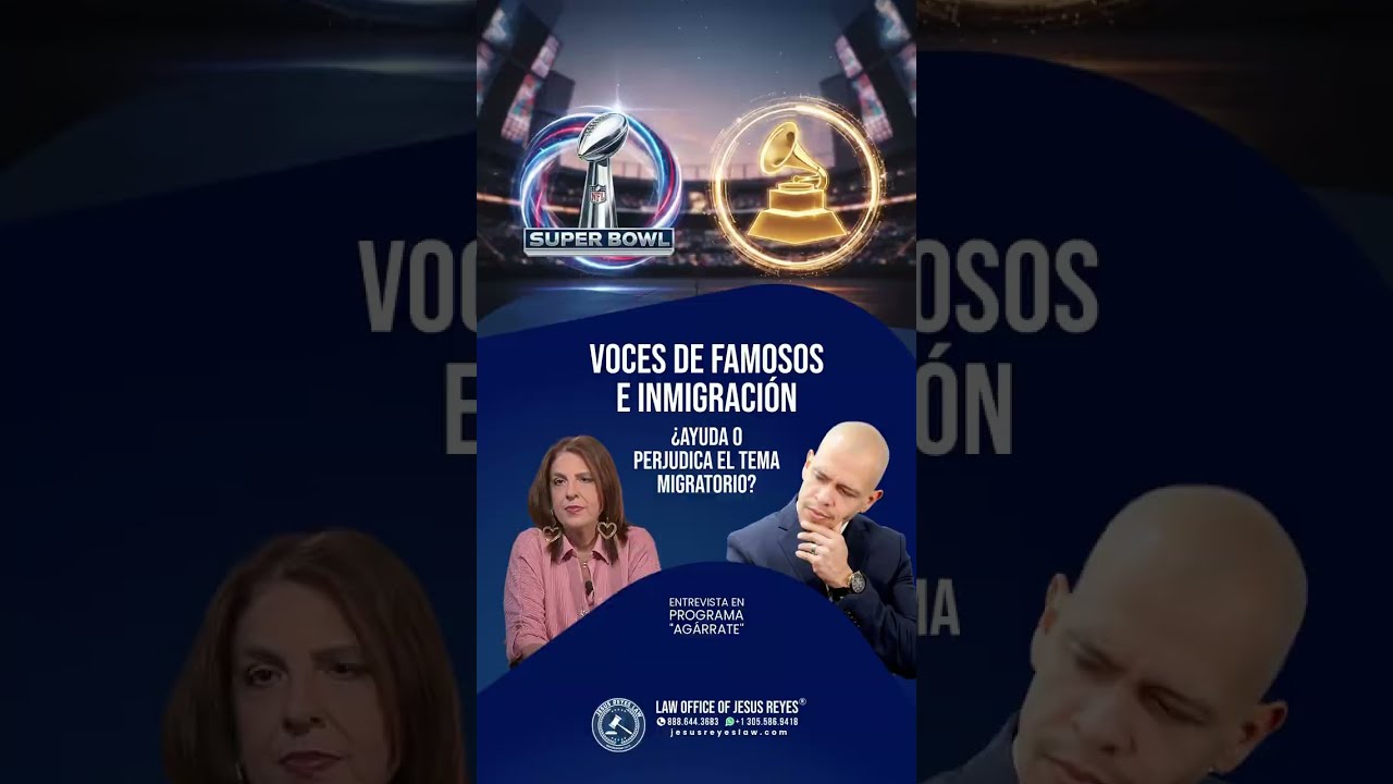 ⁣⁣⁣Voces de famosos e inmigración ¿Ayuda o perjudica el tema migratorio? #inmigración #jesusreyeslaw
