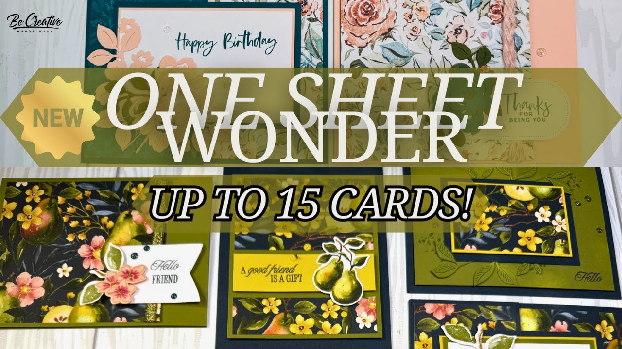 Craft More with Less! One Sheet Wonder with Charming Day 🌸 (15+ Cards!) | Lunch Break With Ronda