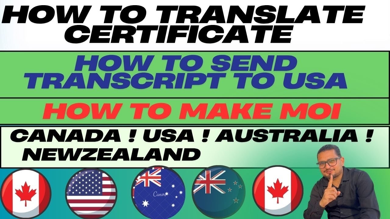 How to Send Transcript to USA \  Translate Certificate \ MOI \.Canada ! USA ! Australia ! Newzealand