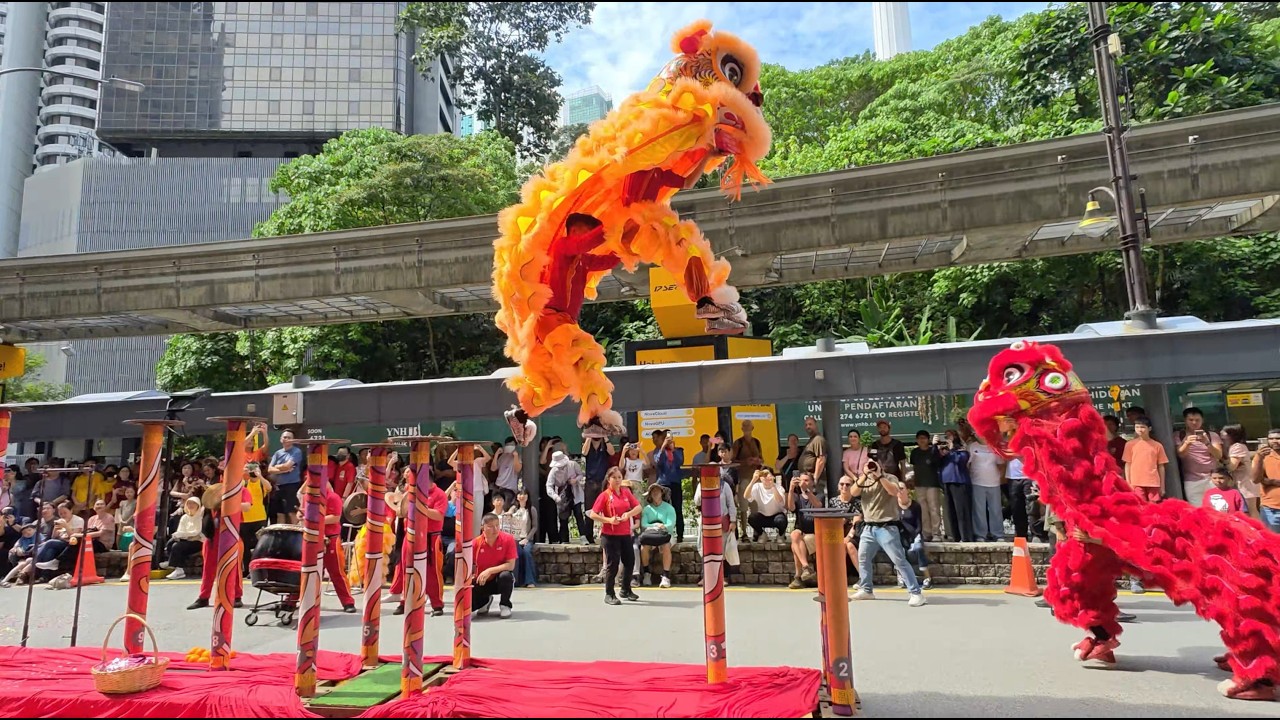Acrobatic Lion Dance 高桩舞獅 by KSK Muar 麻坡关圣宫 @ Concorde hotel KL, Malaysia CNY2026 0218