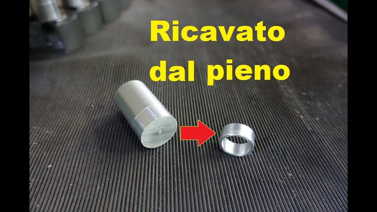 Come fare un anello in alluminio ricavato dal pieno, tornitura