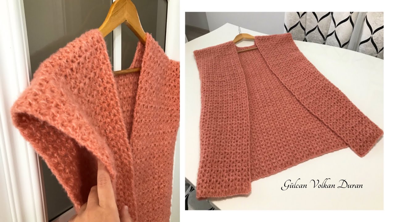 ❣️Easy Knitting Vest - Herkes Yapabilsin Diye Kolay Tığ ile Örgü🧶 Yelek Yapımı