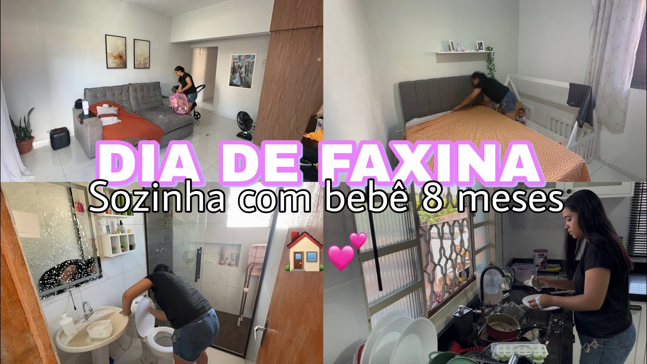 VLOGÃO: FAXINA NA CASA| sozinha com bebê de 8 meses 🏠💕