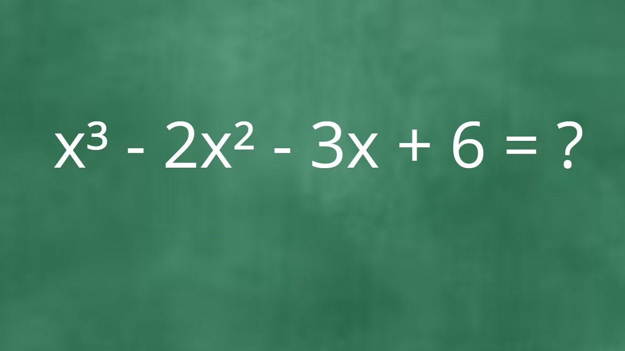 Jak rozłożyć x&sup3;&minus;2x&sup2;&minus;3x+6? #CKE #matura #faktoryzacja #factorization #education