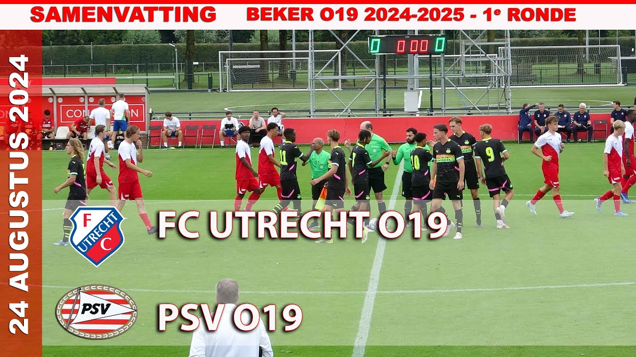BEKER | Samenvatting FC Utrecht O19 - PSV O19 zaterdag 24 augustus 2024