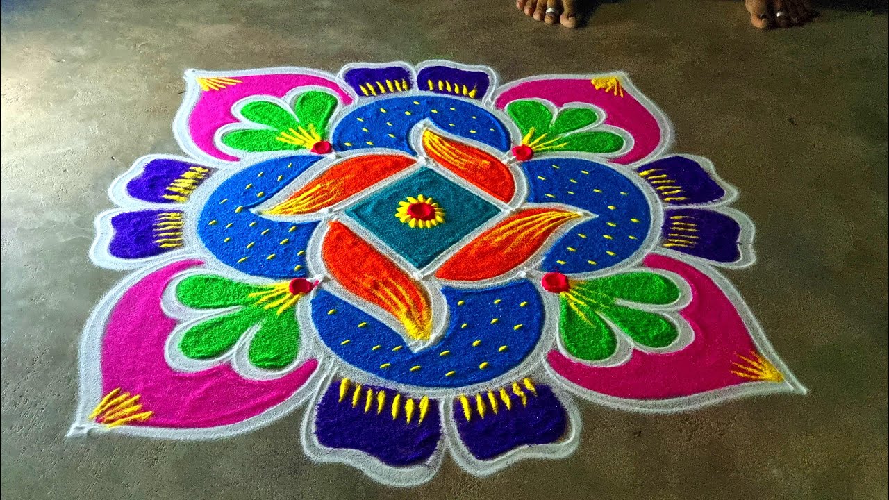 Bhoki pongal 🌻diyamuggulu  🌻 rangolidesigns 5*1🌻thai Pongal special 🌻mattu pongal flowers