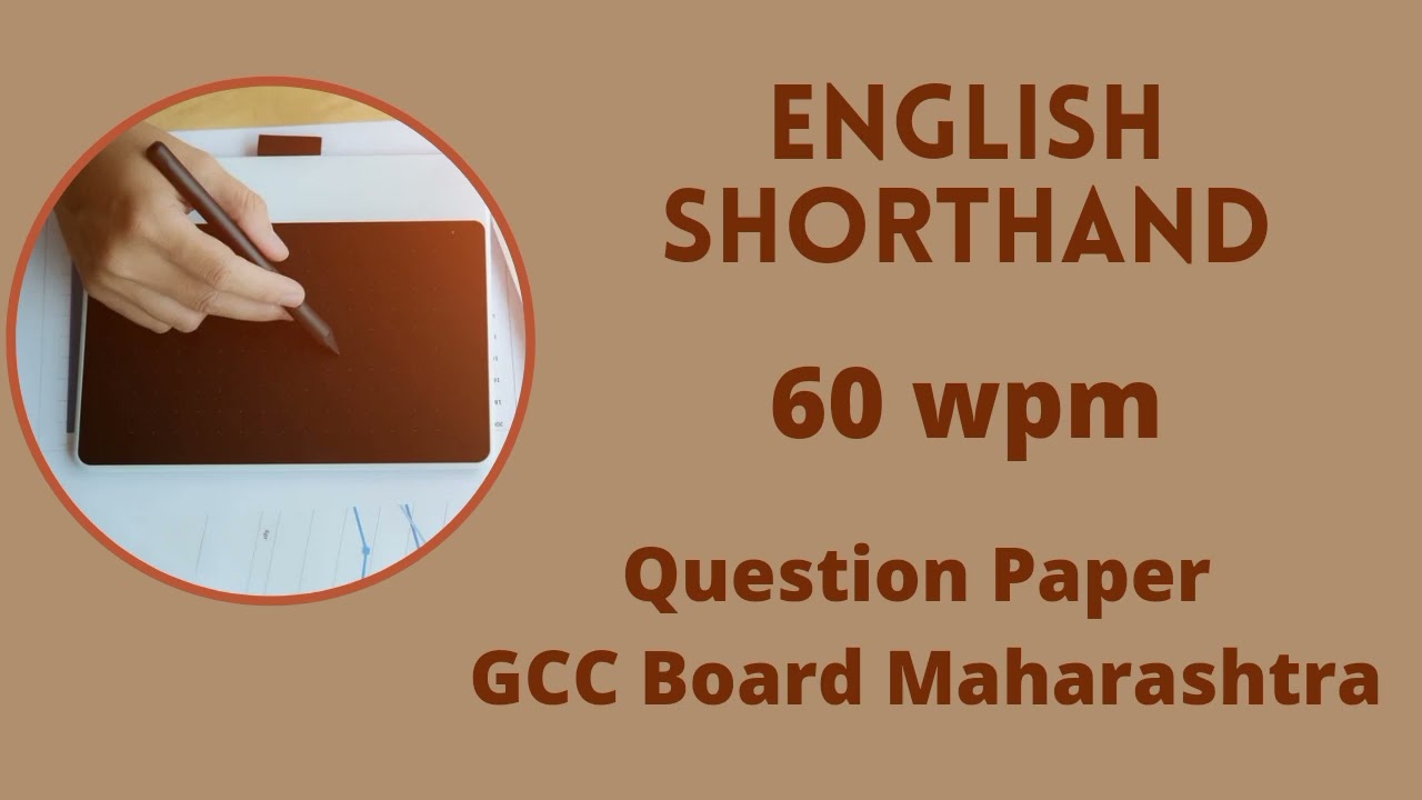 60 wpm English Shorthand Dictation | Gcc Old Question paper 60 wpm | English Shorthand 60 wpm