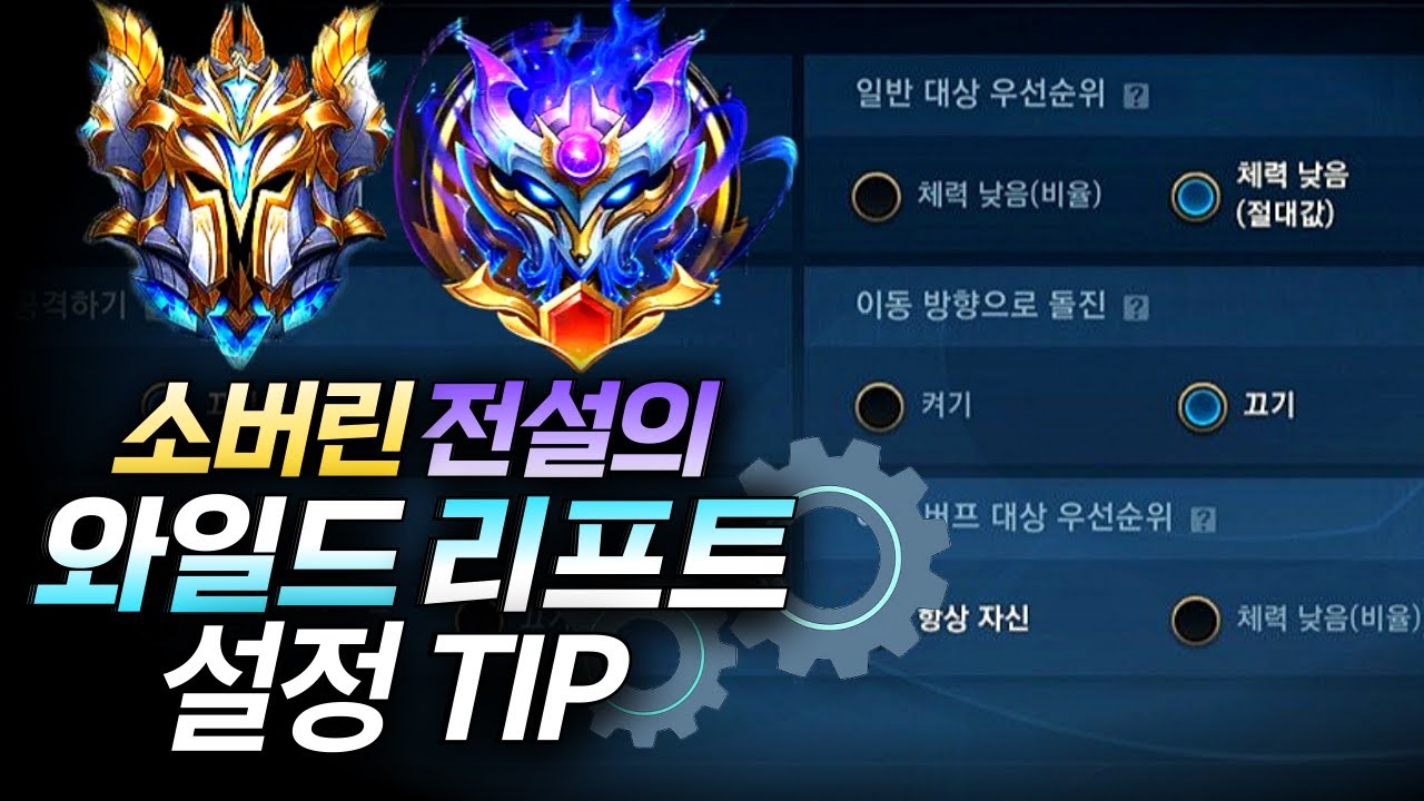 [와일드리프트] 이 설정 모르면 손해! 소버린·전설 유저 설정법/셋팅 완.전.공.개