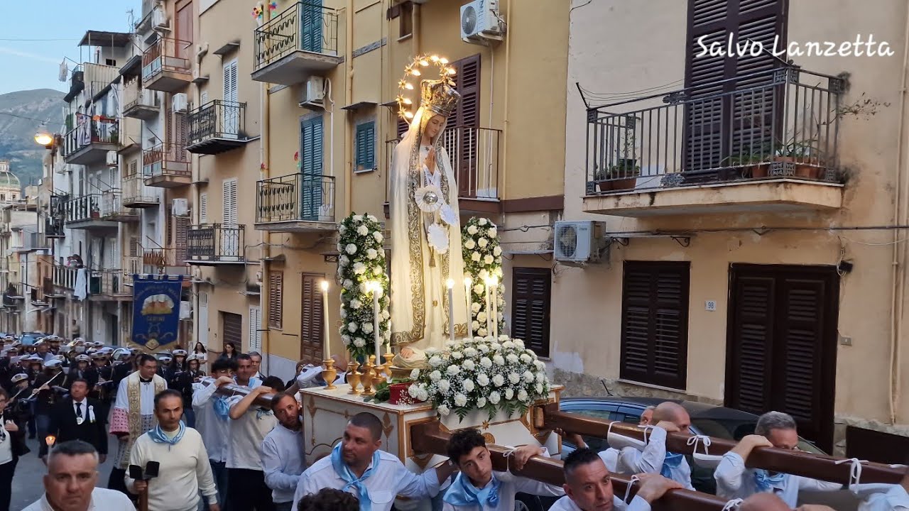 CARINI (PA) - PROCESSIONE DELLA MADONNA DI FATIMA (4K) 13/05/2024