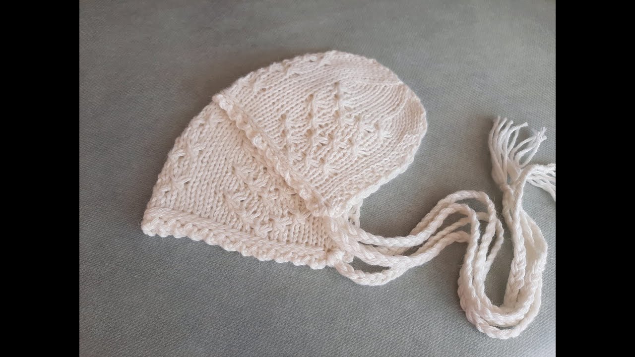 How To Knit The Star Bonnet, Newborn Size Bonnet, Photography Prop