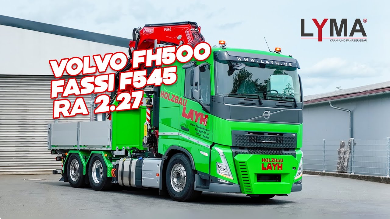 Holzbau Layh - VOLVO FH500 mit FASSI F545 RA 2.27