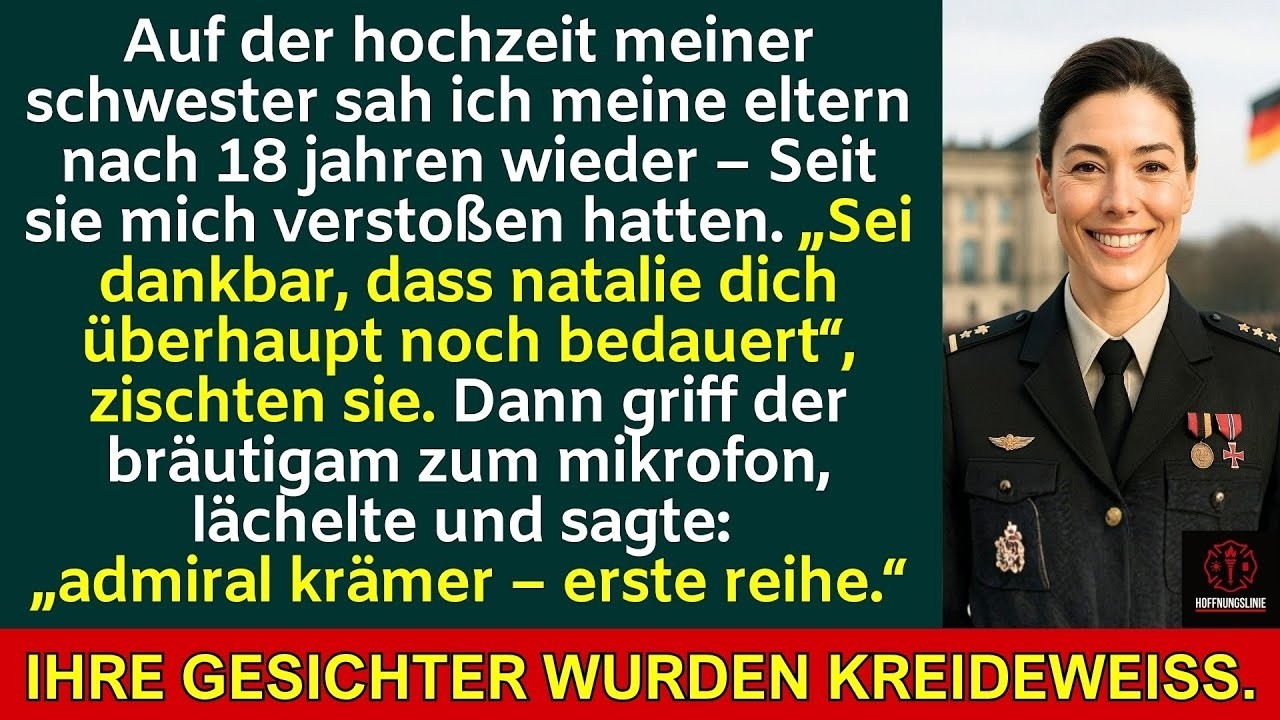 Meine Familie verspottete mich bei der Hochzeit – bis der Bräutigam salutierte: „Admiral Krämer.“