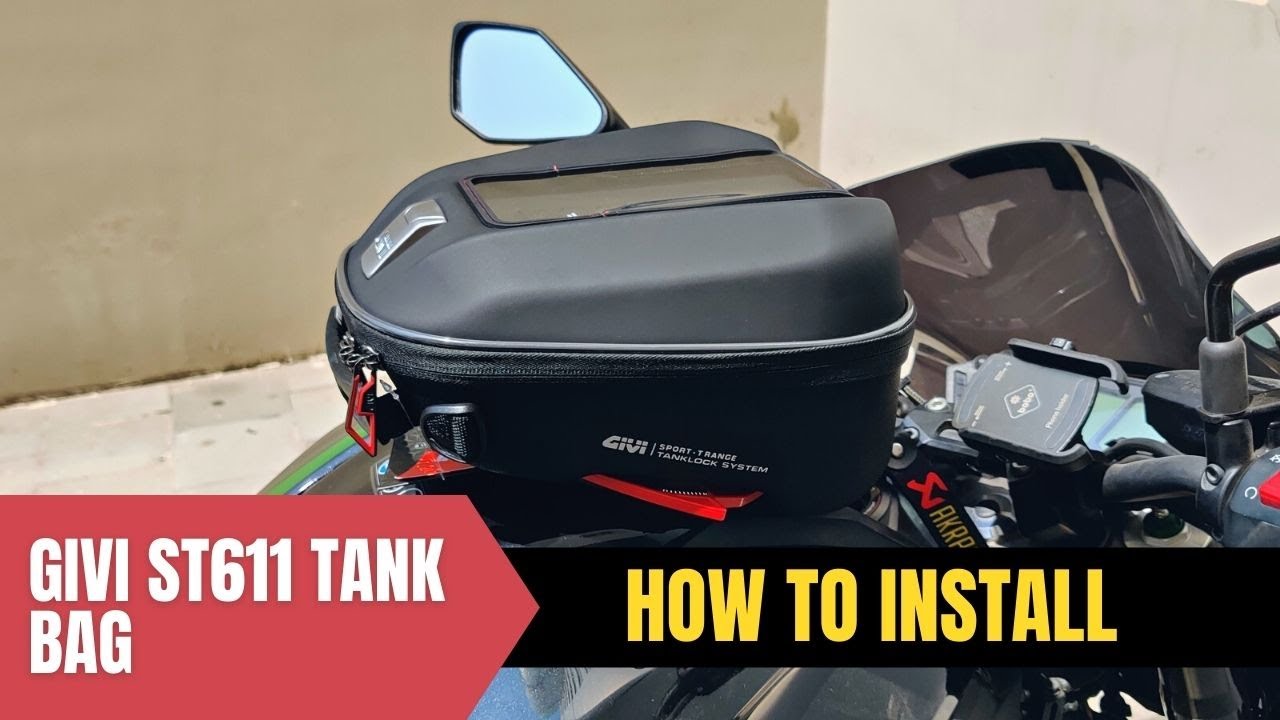GIVI ST611 Tank Bag Installation Video | Best for any bike 😍😍😍