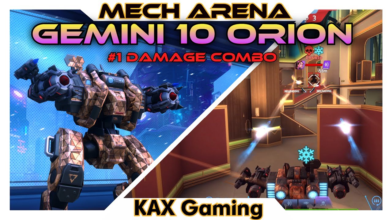 Gemini 10 Orion hits WAY TOO HARD💥 | Support Only Hangar - Mech Arena