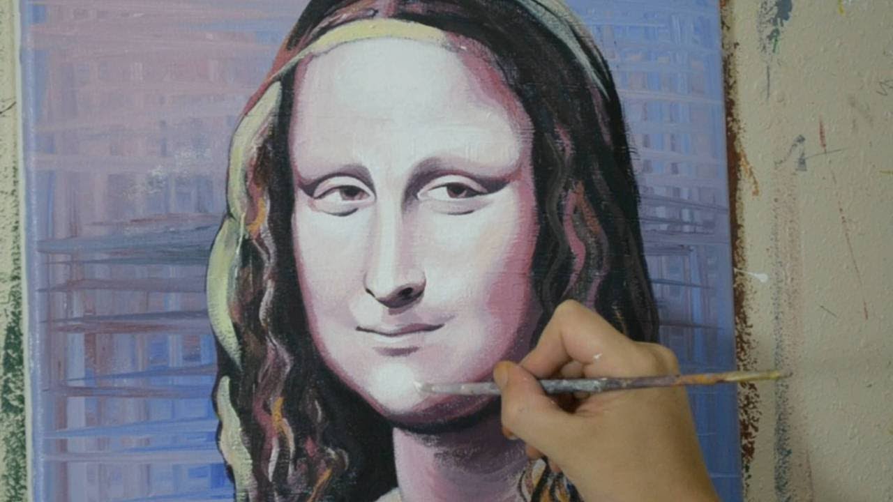 Painting the Mona Lisa - Contemporary Art Style