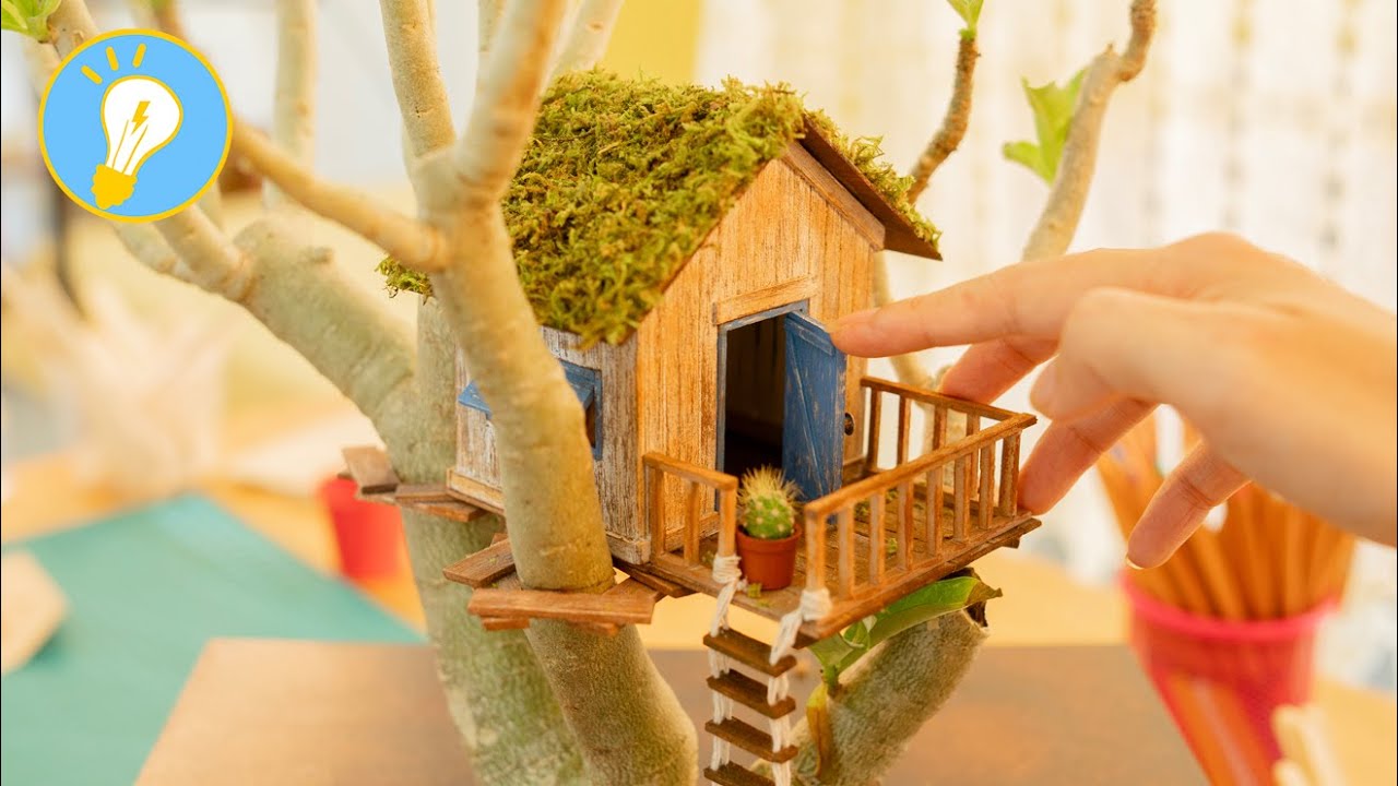 DIY Miniature Tree House-Wooden House Design