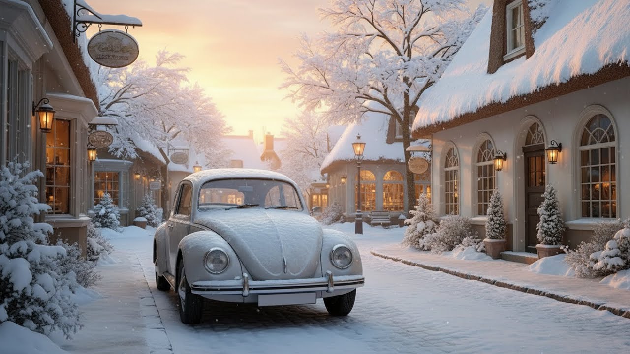 Small Town Winter Morning ❄️ Sinatra & Friends Golden Oldies | Snowy Day Coffee & Peaceful Jazz