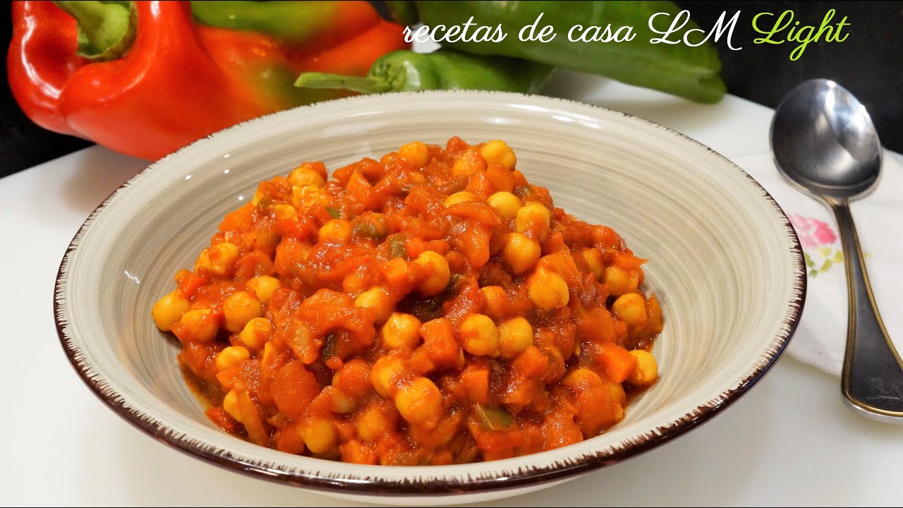 GARBANZOS CON VERDURA RECETA LIGHT BAJA EN CALOR&Iacute;AS PERFECTOS PARA TU DIETA | RECETA VEGANA F&Aacute;CIL